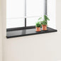 JUNG Vida Fensterbank Schwarz mit Holzmaserung 120 x 50 x 4,5 cm PVC
