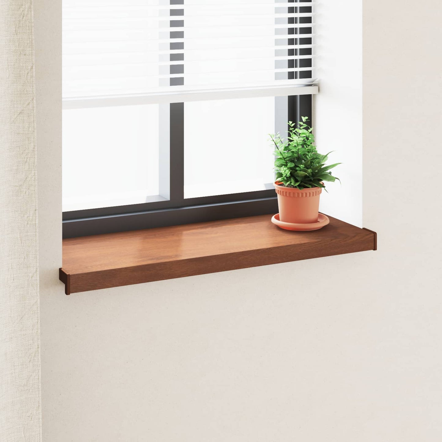 JUNG Vida Fensterbank Braunes Holz 80 x 35 x 4,5 cm PVC