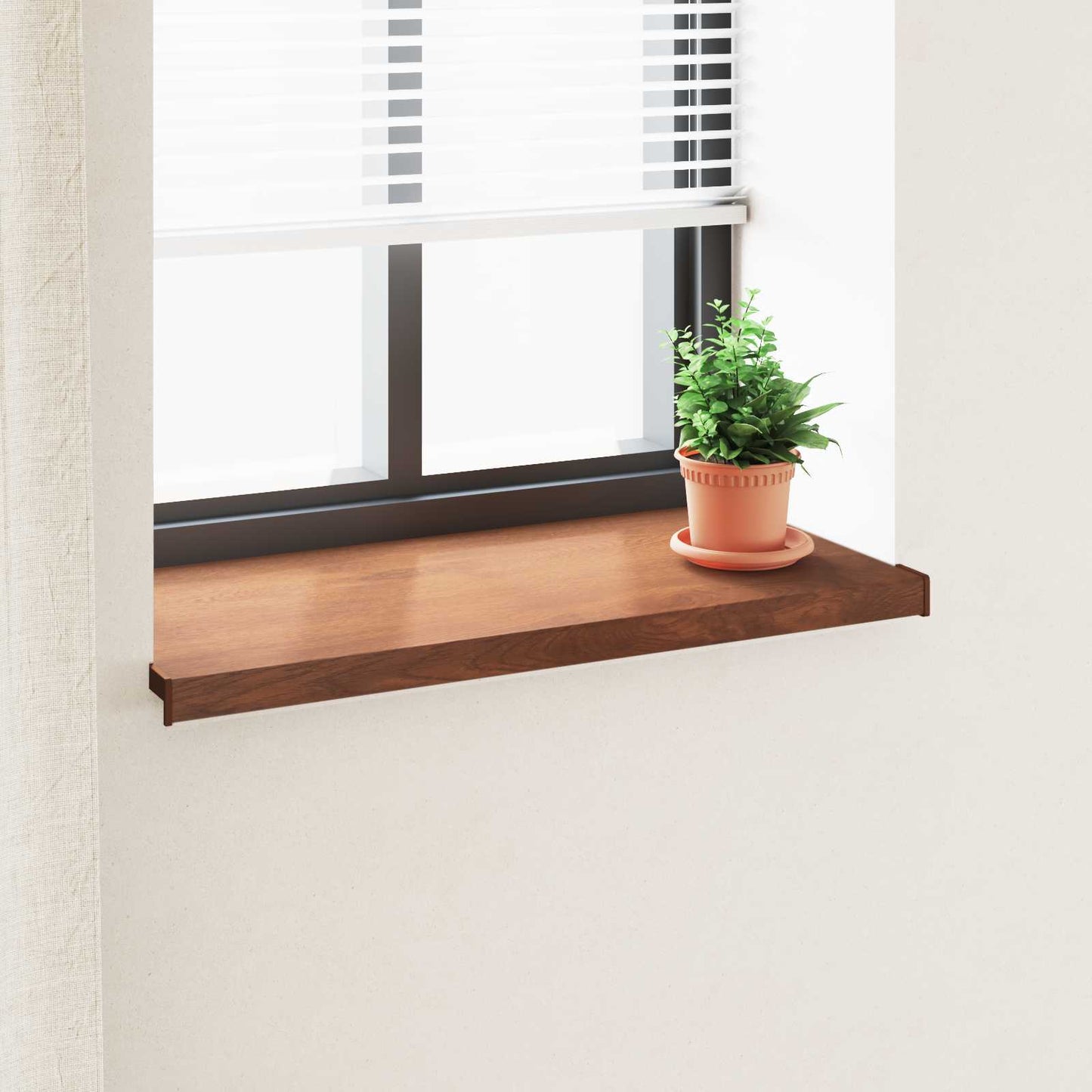 JUNG Vida Fensterbank Braunes Holz 60 x 45 x 4,5 cm PVC