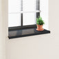 JUNG Vida Fensterbank Anthrazit mit Holzmaserung 80 x 40 x 4,5 cm PVC