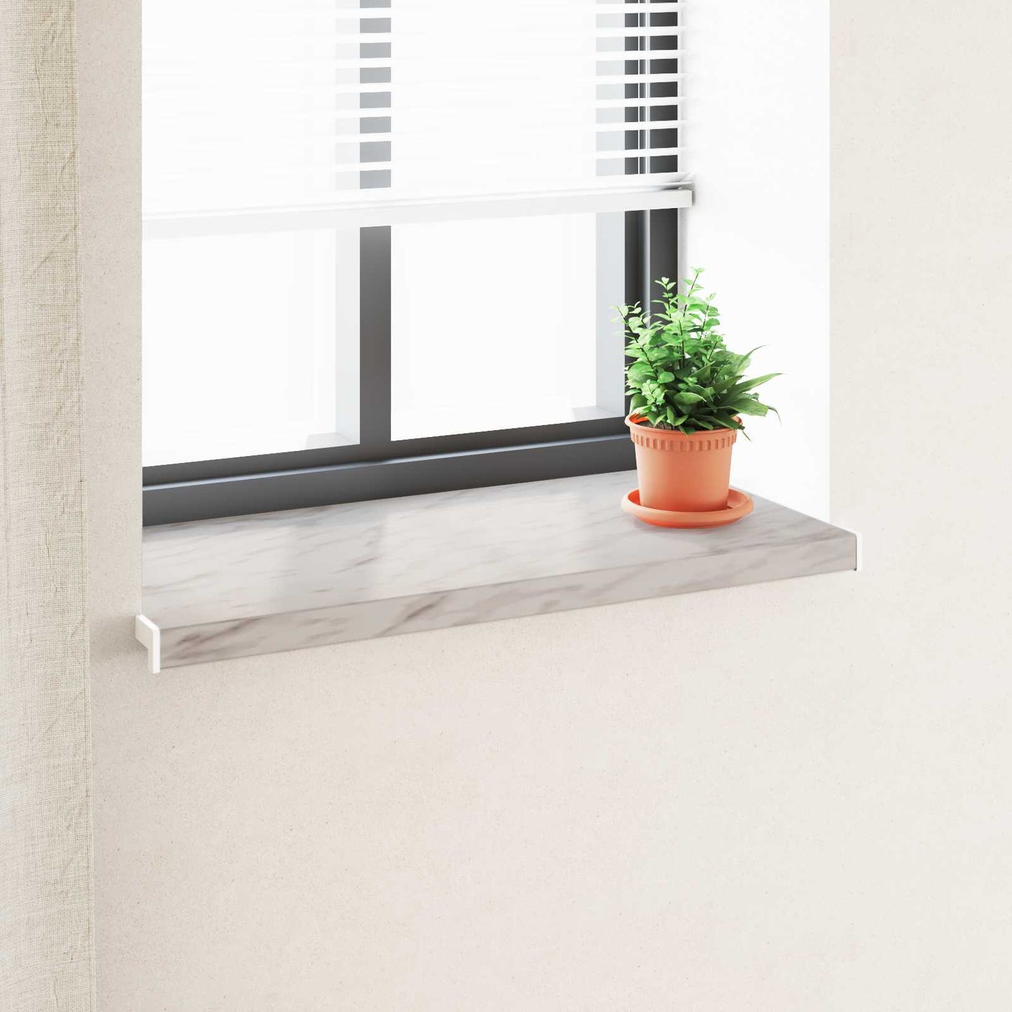 JUNG Vida Fensterbank Marmor Text -enure 80 x 40 x 4,5 cm PVC