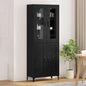 JUNG Vida Highboard Schwarz Eichen-Optik 69,5 x 34 x 180 cm Holzwerkstoff