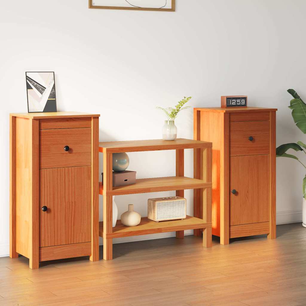 JUNG Vida Sideboard mit Schubladen 2 pcs Wachsbraun 39 x 34,5 x 80 cm