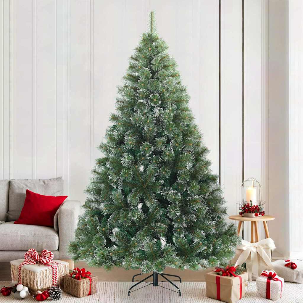 JUNG Vida Künstlicher Scharnier-Weihnachtsbaum schneebedeckt Grün 210 cm