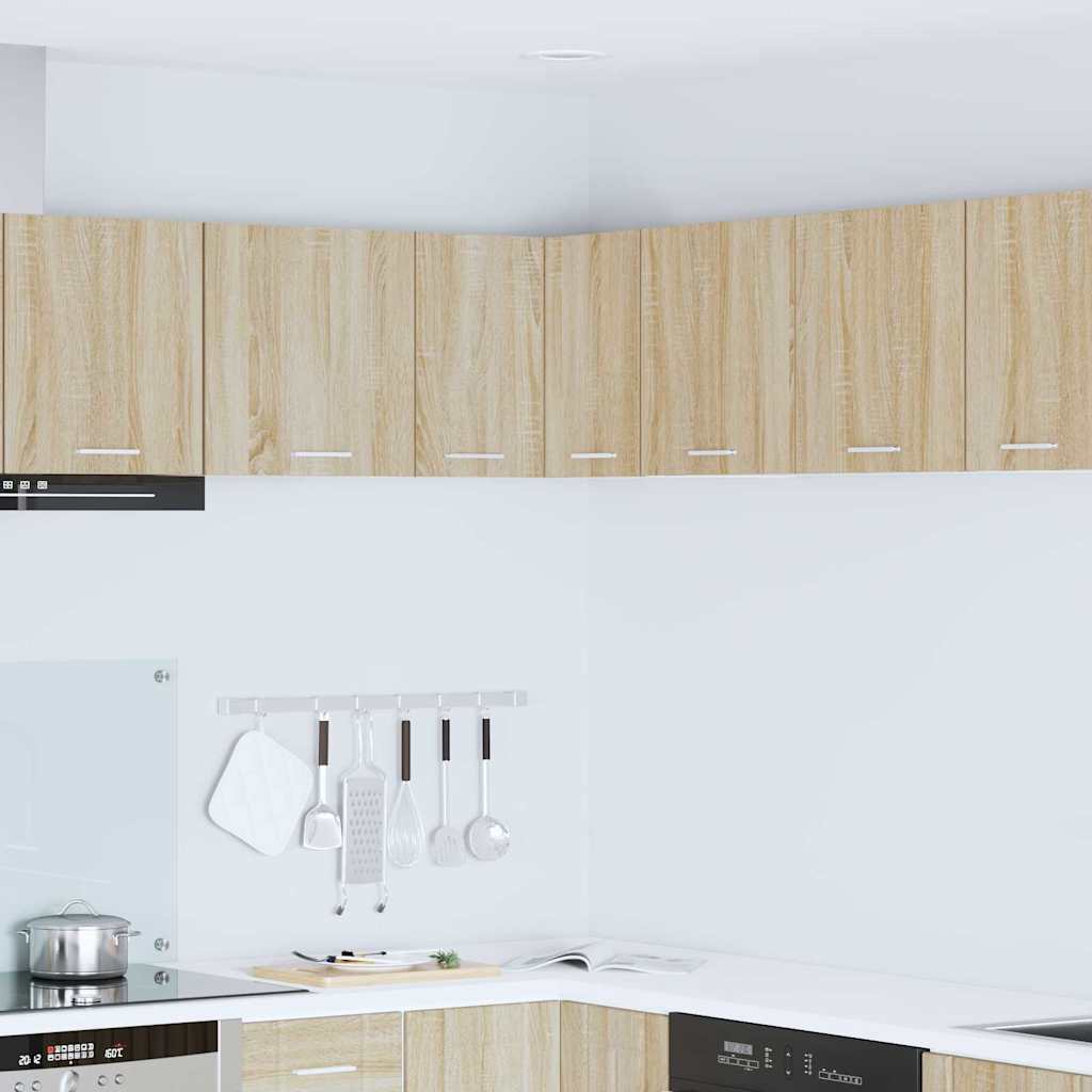 JUNG Vida Hängeschrank mit Speicher Sonoma-Eiche und Weiß 57 x 57 x 40 cm