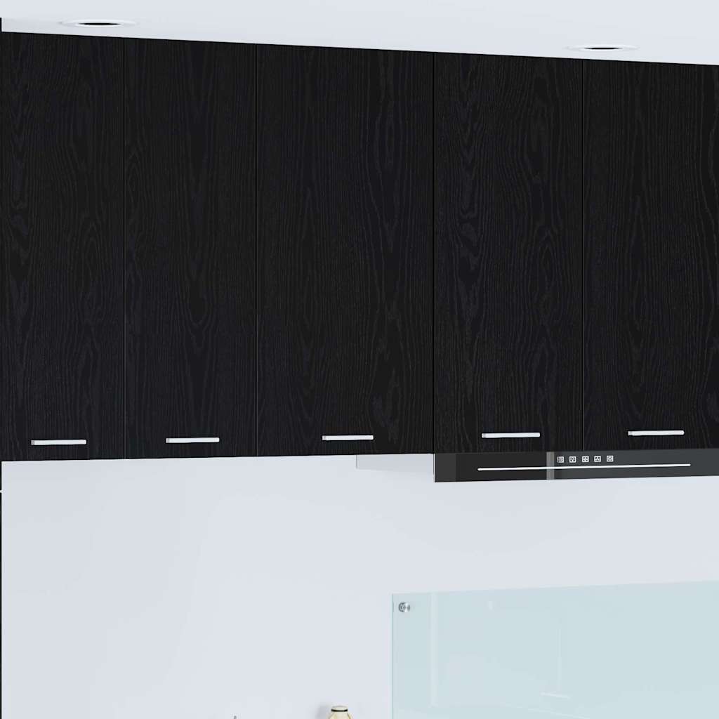 JUNG Vida Hängeschrank Riga Schwarze Eiche und Weiß 40 x 31 x 80 cm