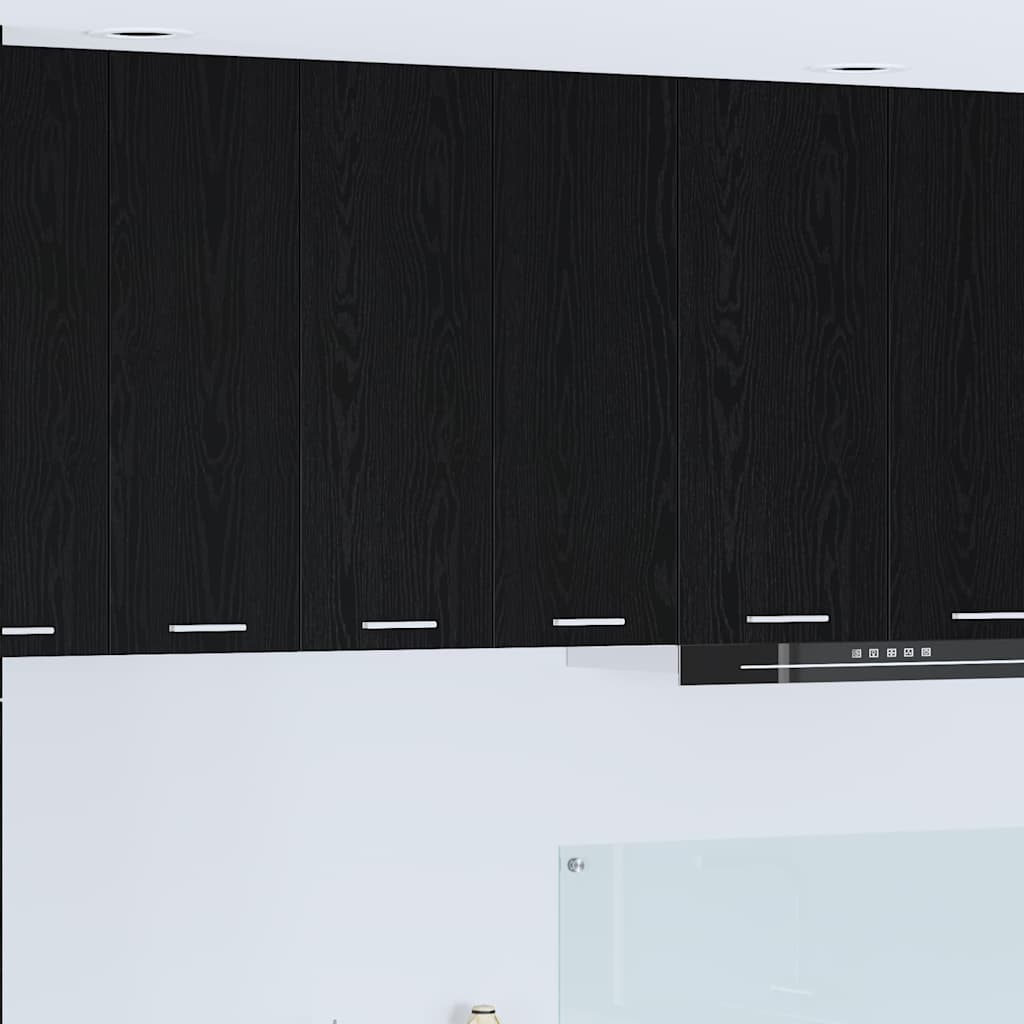 JUNG Vida Hängeschrank Schwarz Eichen-Optik 60 x 31 x 80 cm Holzwerkstoff