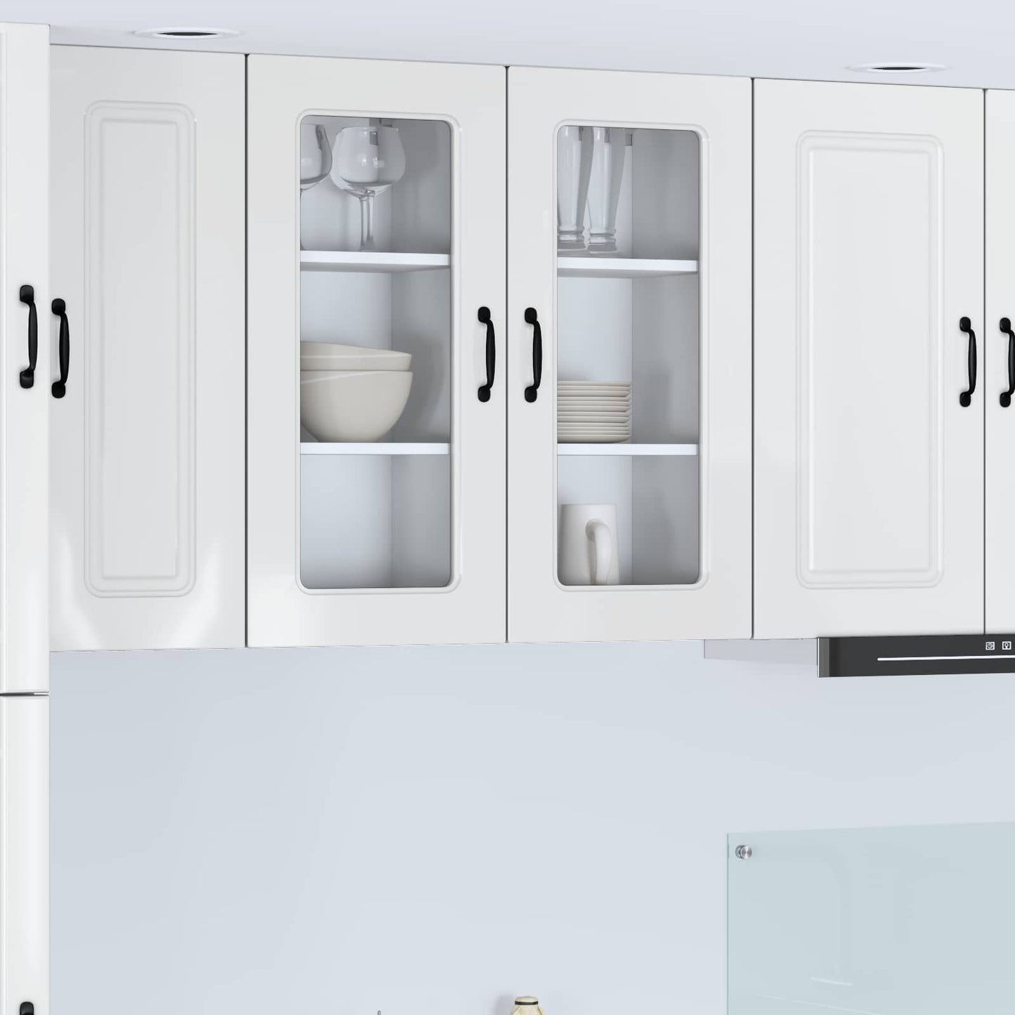 JUNG Vida Küchenschrank Kalmar 2 pcs Hochglanz Weiß 40 x 31 x 80 cm