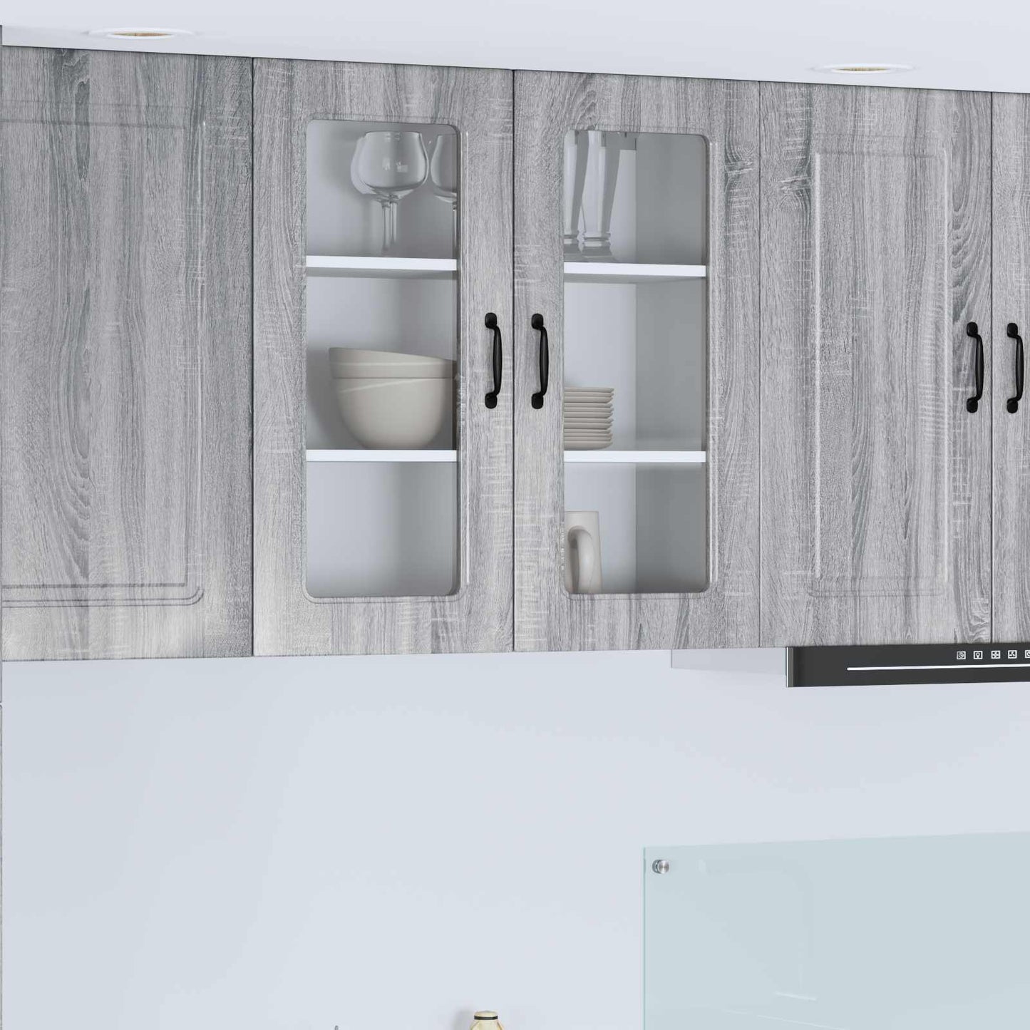 JUNG Vida Küchenschrank mit Speicher Kalmar Graues Sonoma 80 x 31 x 80 cm