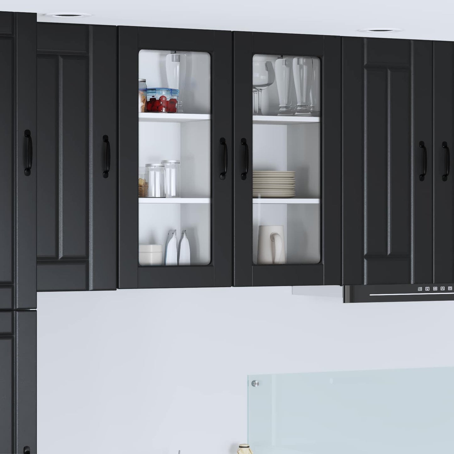JUNG Vida Küchenschrank 2 pcs Schwarz 40 x 31 x 80 cm Holzwerkstoff