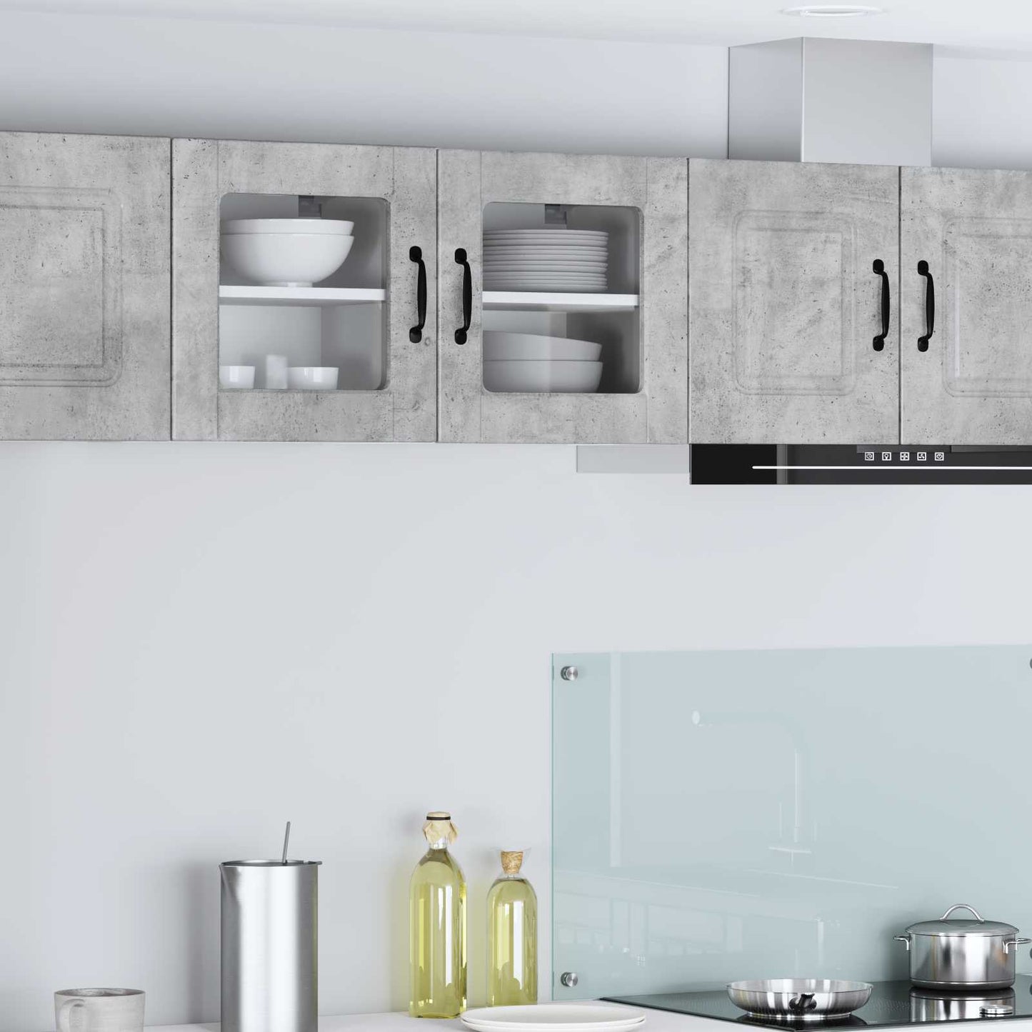JUNG Vida Küchenschrank 2 pcs Beton Grau 40 x 31 x 40 cm Holzwerkstoff