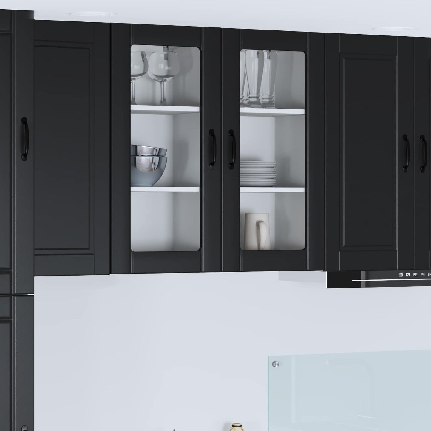 JUNG Vida Küchenschrank 2 pcs Schwarz 40 x 31 x 80 cm Holzwerkstoff