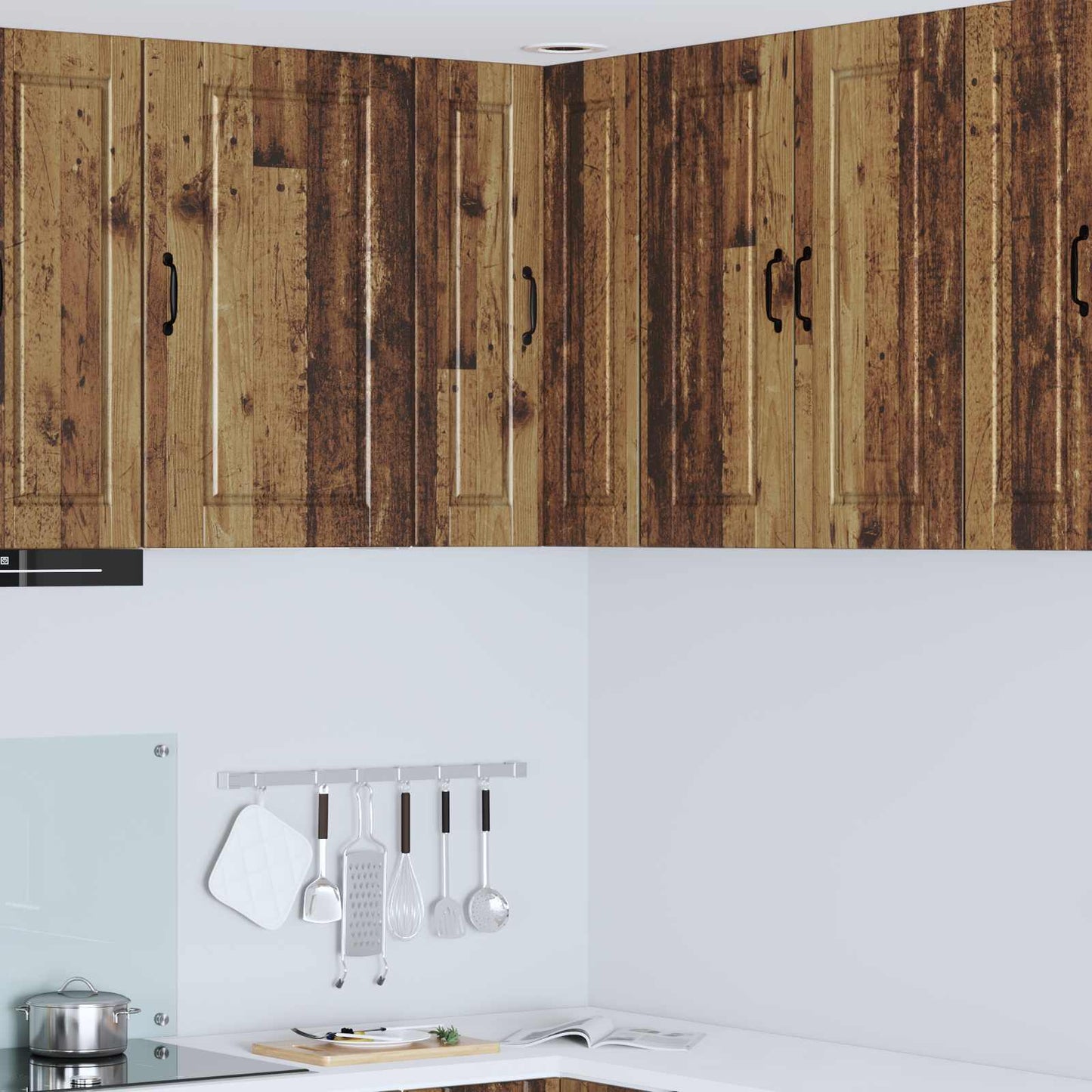 JUNG Vida Küchenschrank mit Regal Altholz 57 x 57 x 80 cm Holzwerkstoff