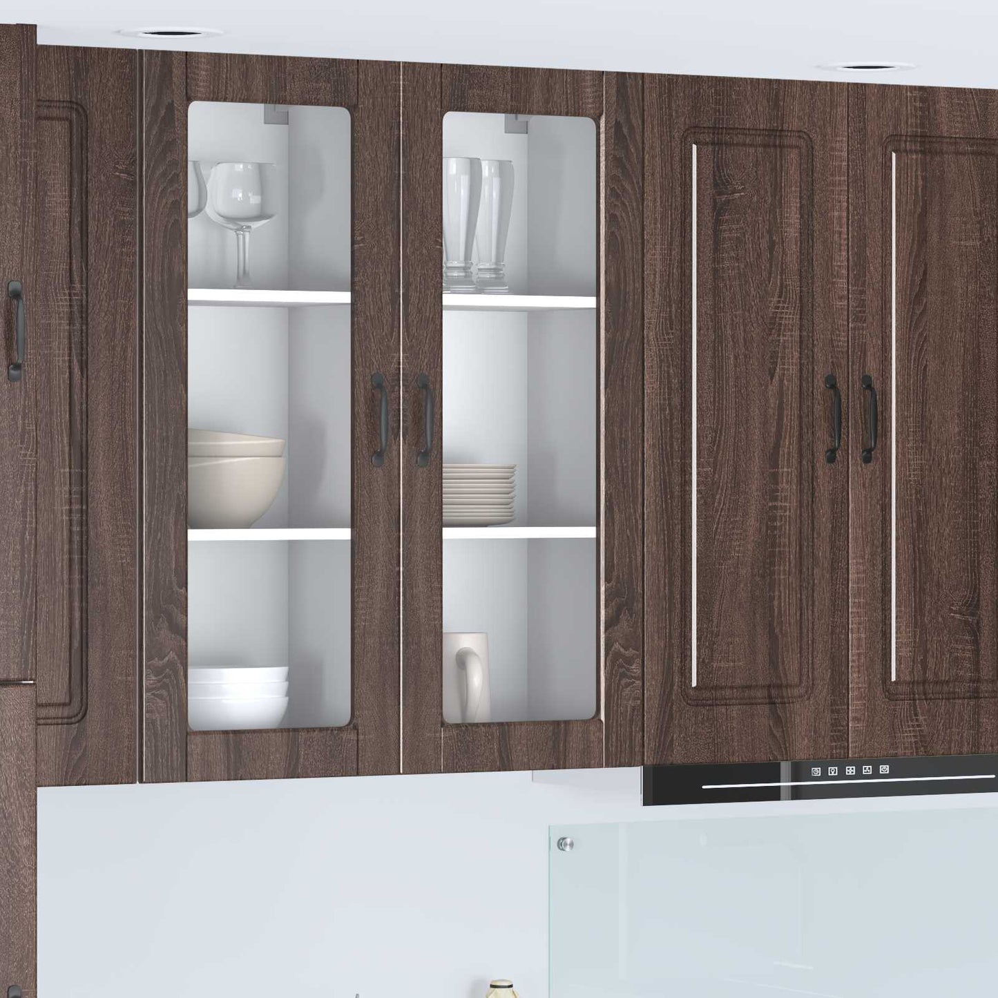 JUNG Vida Küchenschrank Braun Eichen-Optik 40 x 31 x 100 cm Holzwerkstoff