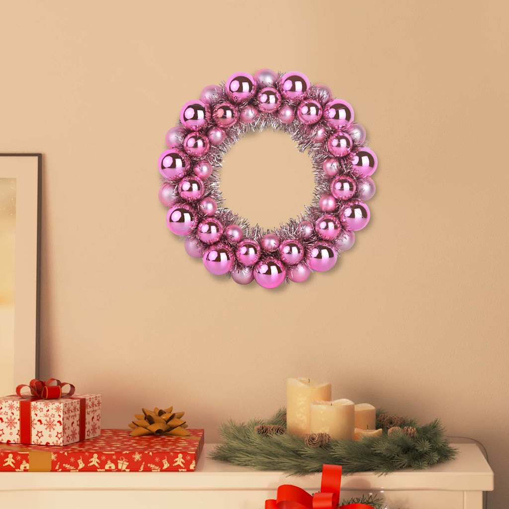 JUNG Vida Weihnachtsballkränze 2 pcs Rosa 33 x 33 x 7 cm Polystyrol