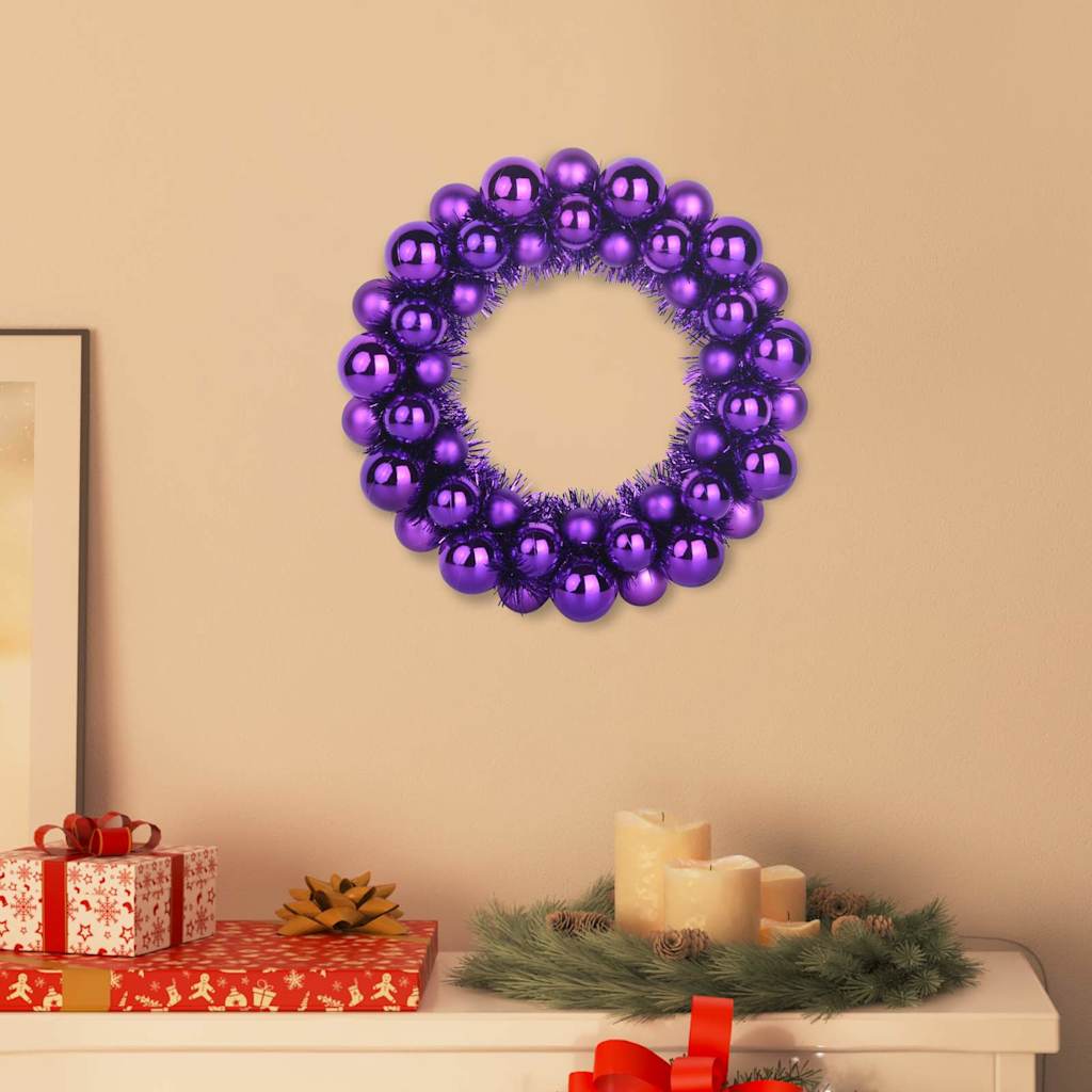 JUNG Vida Weihnachtsballkränze 2 pcs Lila 33 x 33 x 7 cm Polystyrol