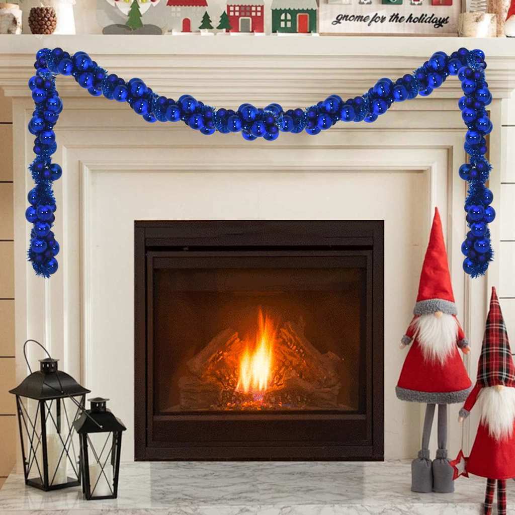 JUNG Vida Weihnachtskugelgirlande Blau 186 cm Polystyrol
