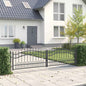 JUNG Vida Zauntor mit Speer-Top mit Schloss Grau 305 x 75 cm Stahl