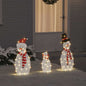 JUNG Vida Beleuchtete Schneemann Familie 3 pcs Warmes Weiß Polyester