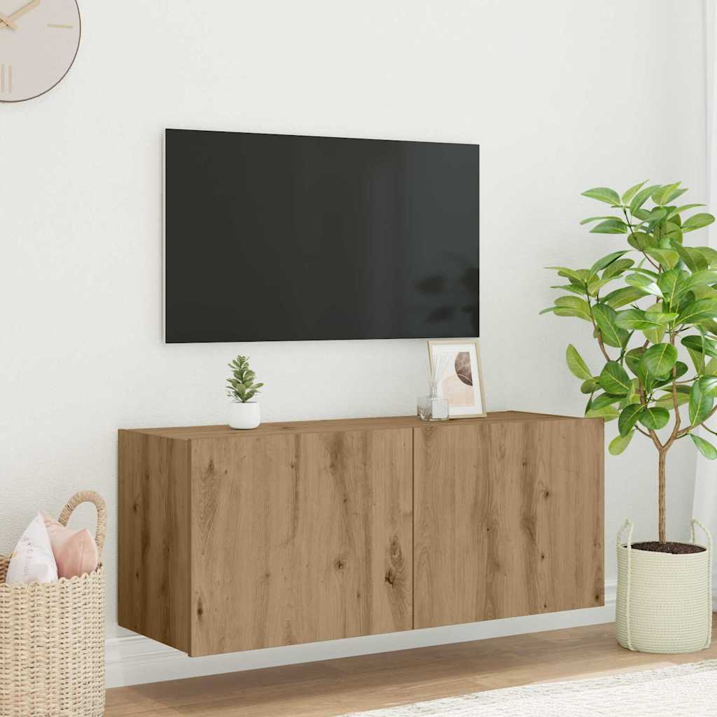 JUNG Vida TV-Wandschrank Artisan-Eiche 100 x 35 x 41 cm Holzwerkstoff