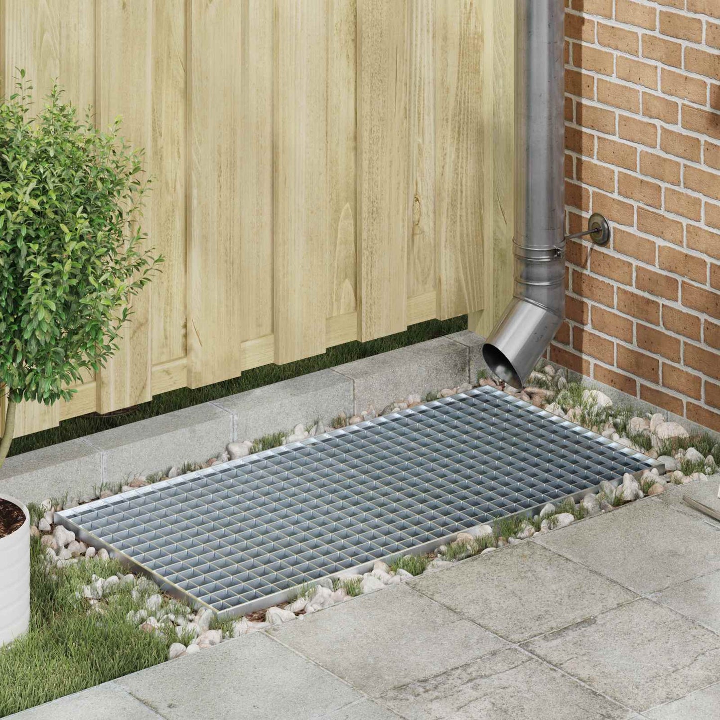 JUNG Vida Gitter Silber 100 x 50 x 2 cm Feuerverzinkter Stahl