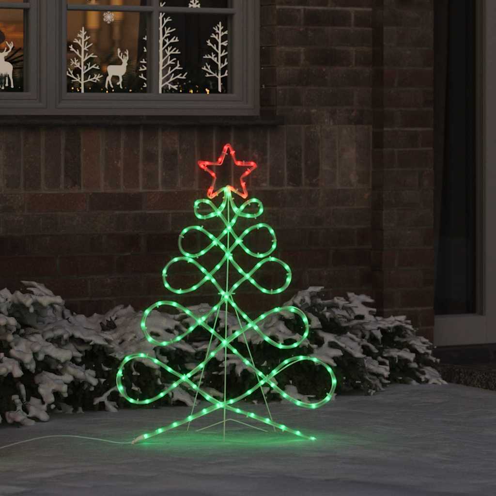 JUNG Vida Lichterbaum in Weihnachtsbaumform Mehrfarbig 78 x 58 cm PVC