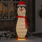 JUNG Vida Schnee-Pinguin Figur mit 600 LEDs Warmes Weiß 78 x 178 cm Stoff