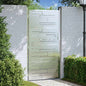 JUNG Vida Gartentor mit Schloss Silber 96 x 200 cm Edelstahl