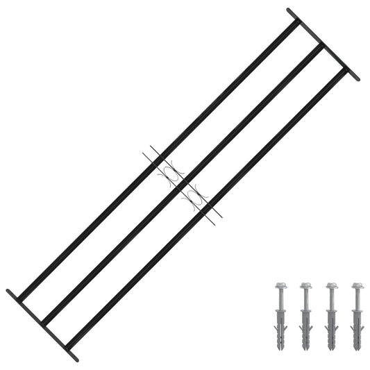 JUNG Vida Fenstergitter Schwarz 174 x 45 cm Pulverbeschichteter Stahl