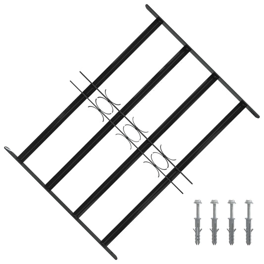 JUNG Vida Fenstergitter Schwarz 75,5 x 60 cm Pulverbeschichteter Stahl