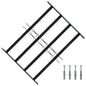 JUNG Vida Fenstergitter Schwarz 75,5 x 60 cm Pulverbeschichteter Stahl