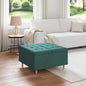 JUNG Vida Knopf Hocker mit Kissen Dunkelgrün 80 x 80 x 45 cm Stoff