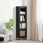 JUNG Vida Bücherregal Schwarz Eichen-Optik 80 x 30 x 155 cm Holzwerkstoff