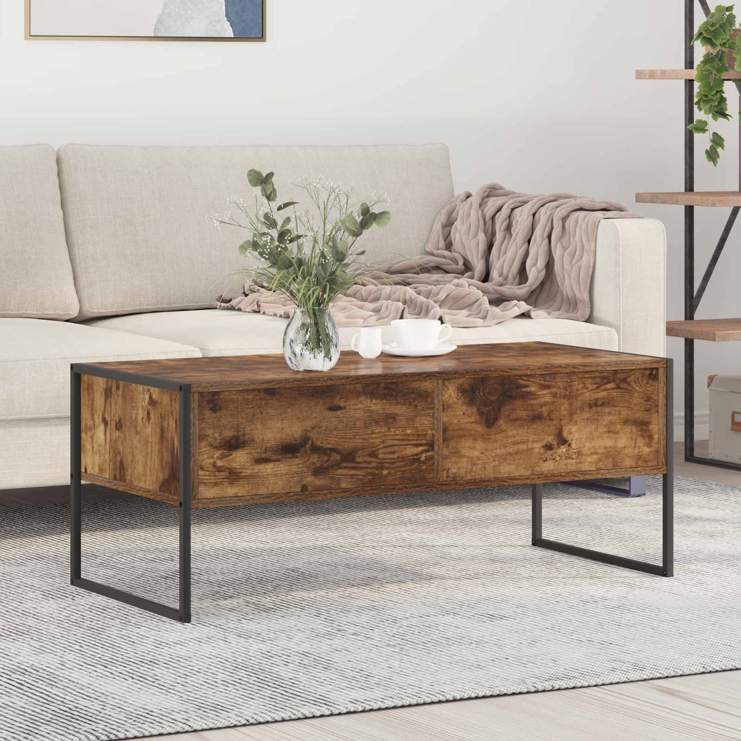 JUNG Vida Couchtisch Raucharbe 100 x 46 x 40 cm Holzwerkstoff
