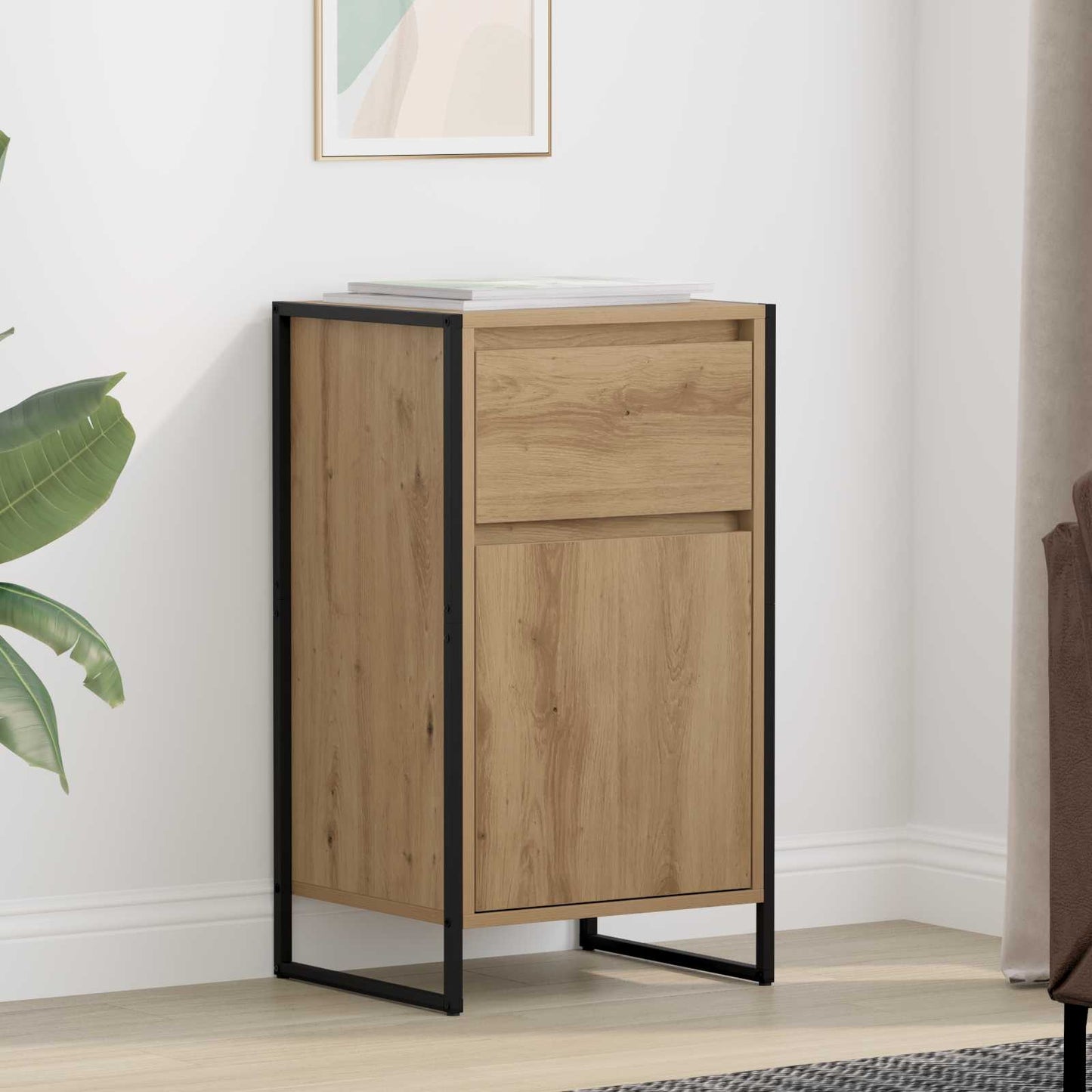 JUNG Vida Sideboard Kunsthandwerk Eiche 81 x 36 x 150.5 cm Holzwerkstoff