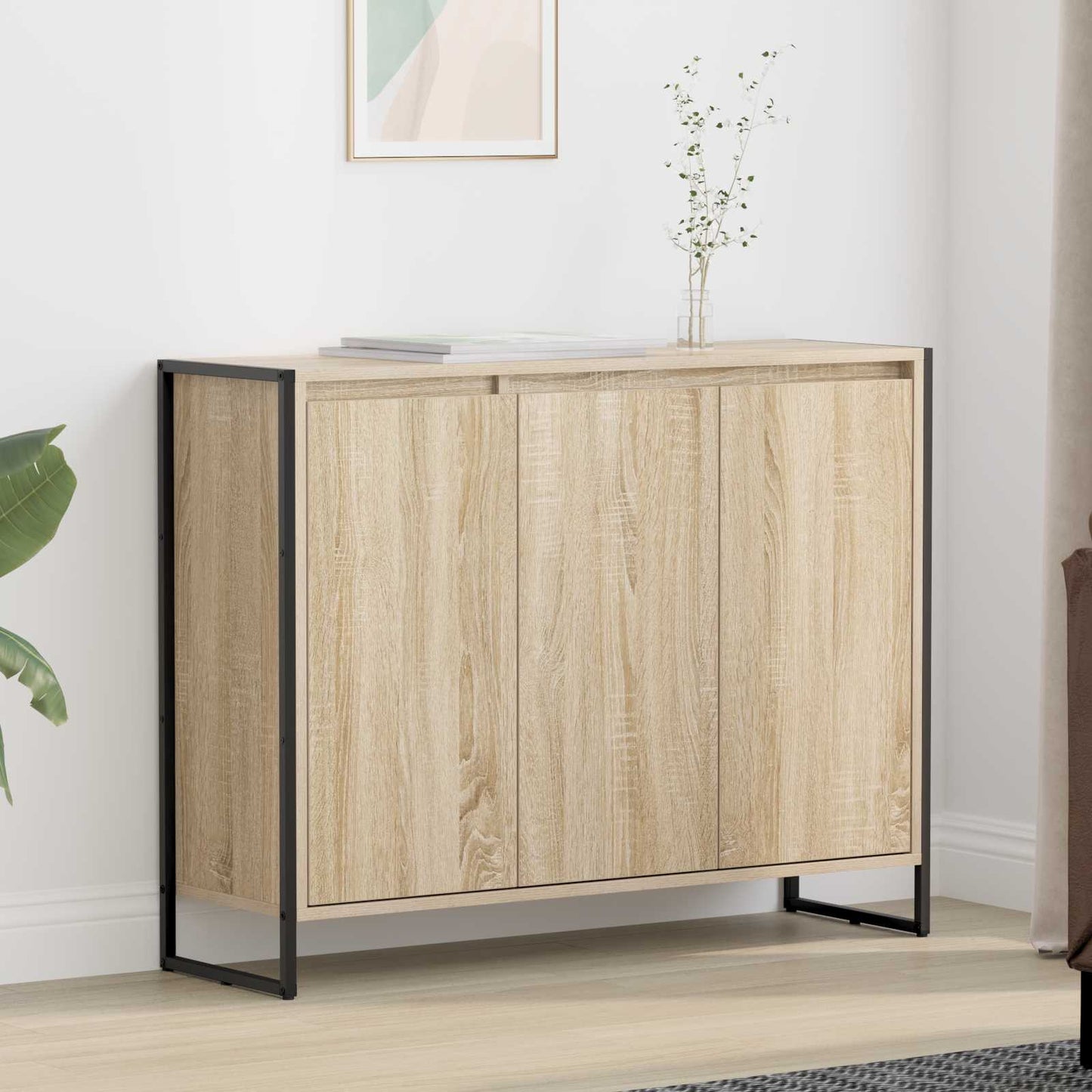 JUNG Vida Seitenschrank Sonoma 96,5 x 30 x 75 cm Holzwerkstoff