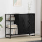 JUNG Vida Seitenschrank Schwarz Eichen-Optik 96,5 x 30 x 75 cm