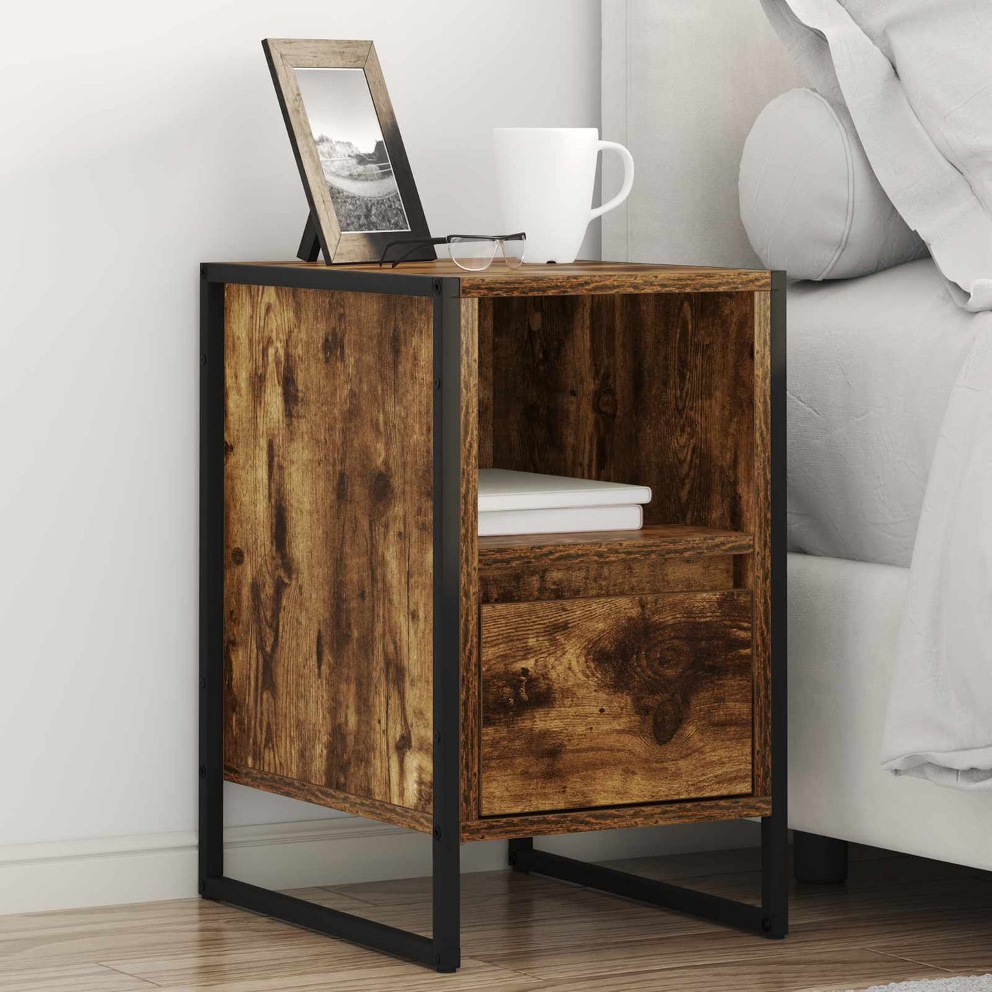 JUNG Vida Nachttisch 2 pcs Raucharbe 39,5 x 30 x 50 cm Holzwerkstoff