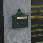 JUNG Vida Wandmontierter Briefkasten Grün 40,5 x 16 x 45 cm Gussaluminium