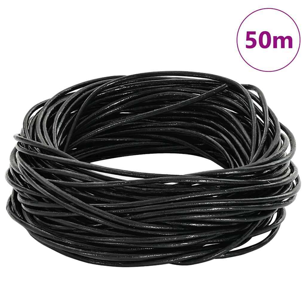 JUNG Vida Leder Schnur Schwarz Ø1 mm x 50 m Leder