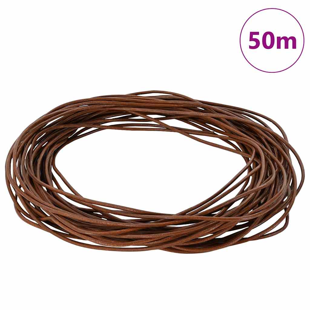JUNG Vida Leder Schnur Hellbraun Ø1 mm x 50 m Leder