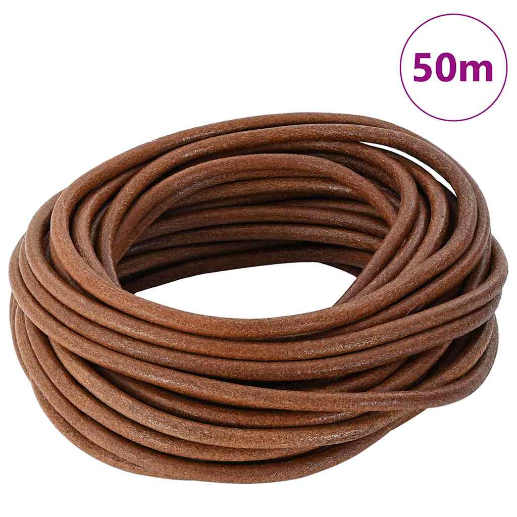 JUNG Vida Leder Schnur Hellbraun Ø4 mm x 50 m Leder