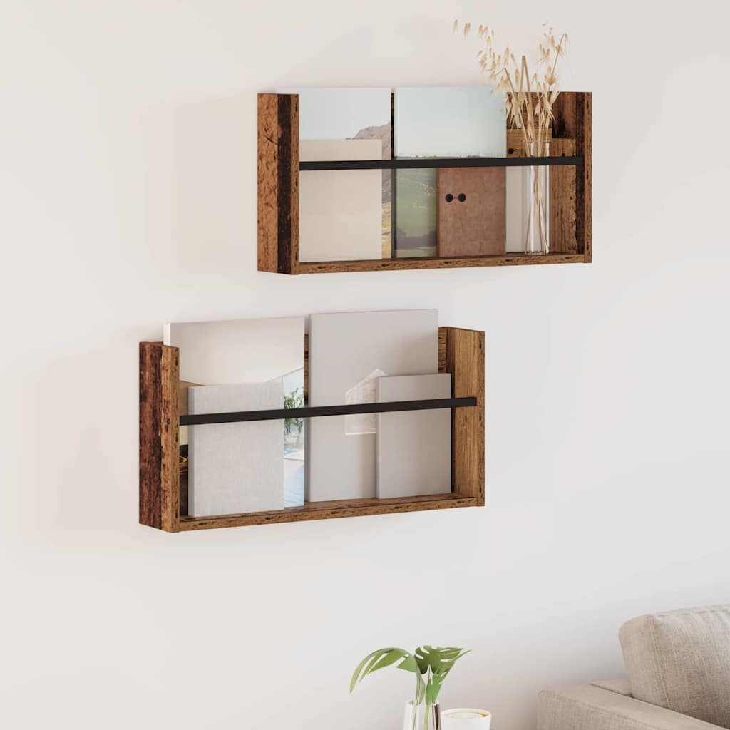 JUNG Vida Magazinregal 2 pcs Altholz 60 x 12 x 30 cm Holzwerkstoff