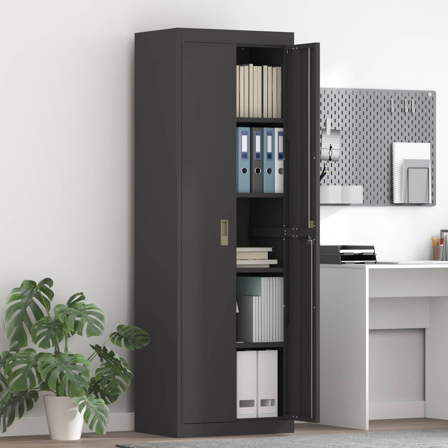 JUNG Vida Aufbewahrungsschrank 2 pcs Schwarz 60 x 40 x 180 cm Stahl