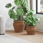 JUNG Vida Blumentopfkorb mit Speicher 2 pcs Braun Lacak Rattan