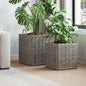 JUNG Vida Pflanzer Korb mit Speicher 2 pcs Grau Lacak Rattan