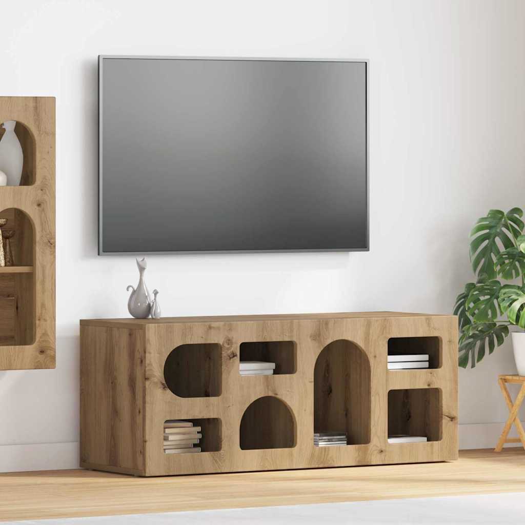 JUNG Vida TV-Schränk Artisan-Eiche 100 x 35 x 40 cm Holzwerkstoff