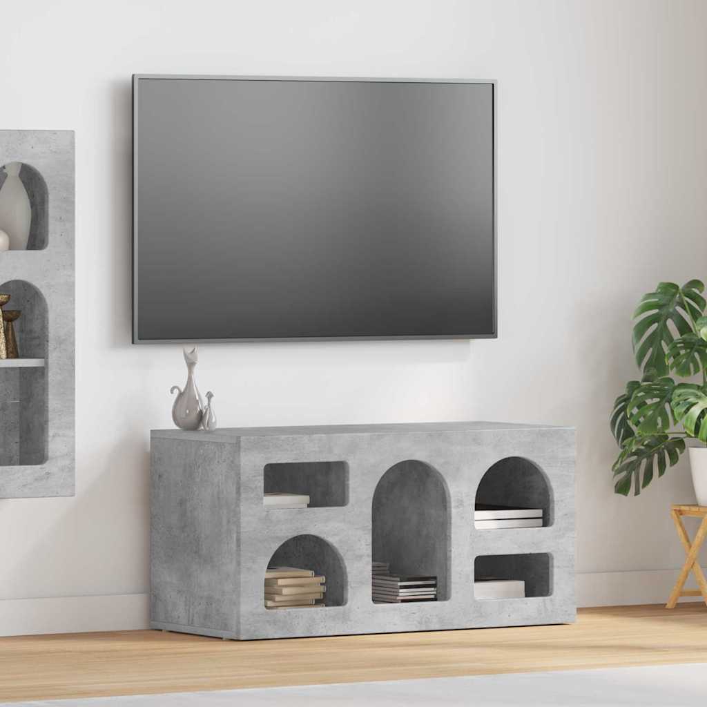 JUNG Vida TV-Schränk Beton Grau 80 x 35 x 40 cm Holzwerkstoff