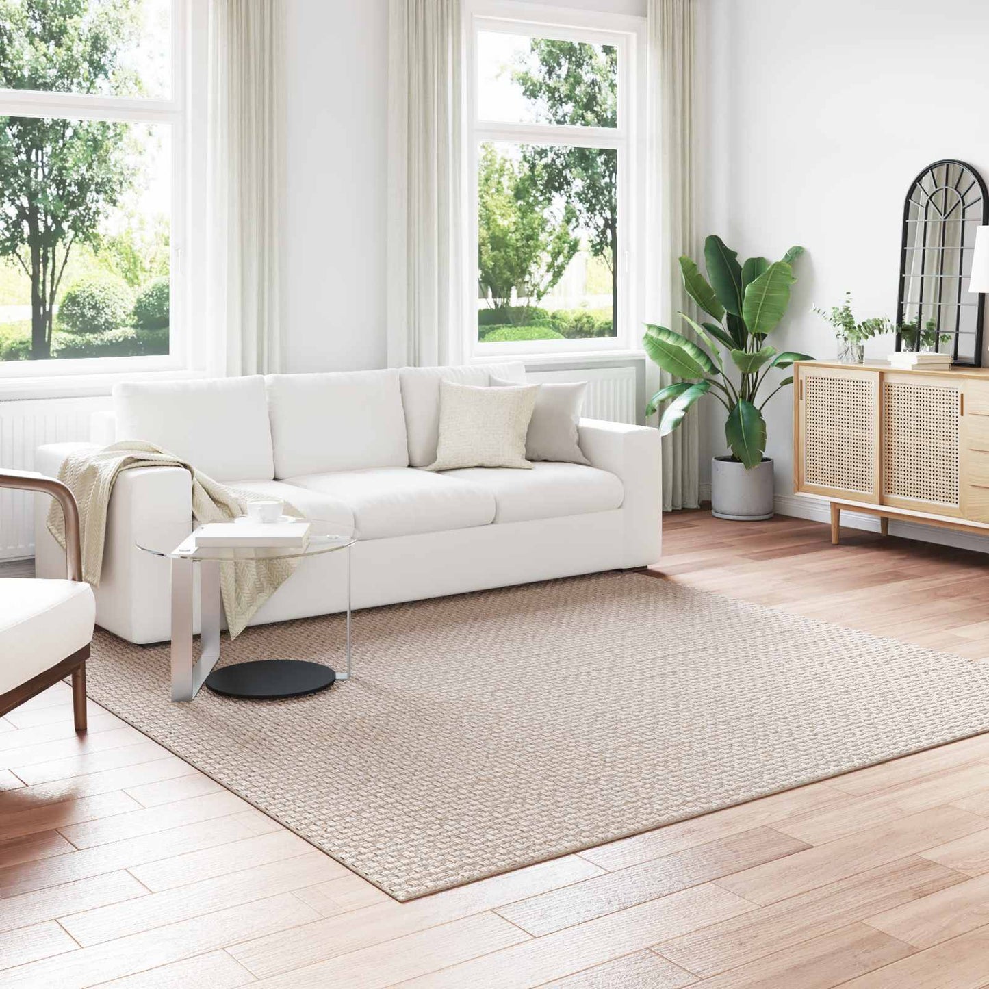 JUNG Vida Bereichsteppiche Quadratisch HUARTE Creme 240 x 240 cm