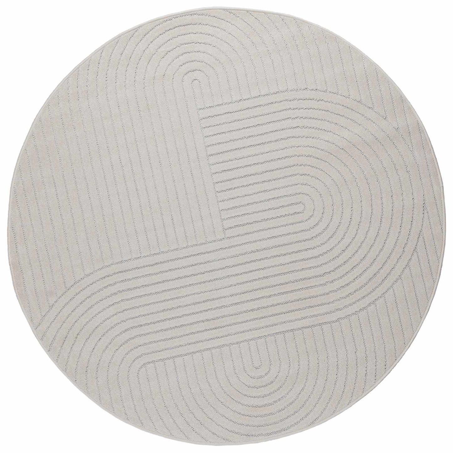 JUNG Vida Bereichsteppiche Rund HUARTE Creme Ø 120 CM Polyester